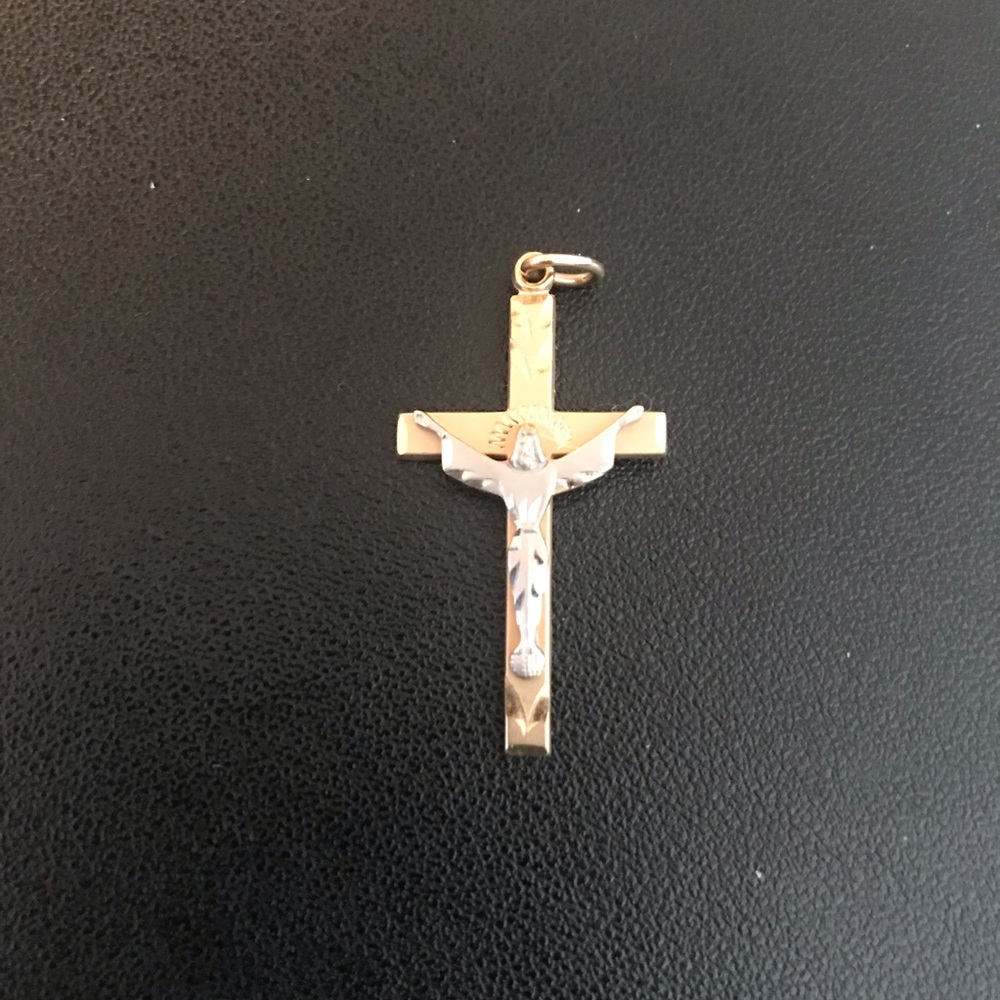 Gold and Silver Christian Cross Necklace